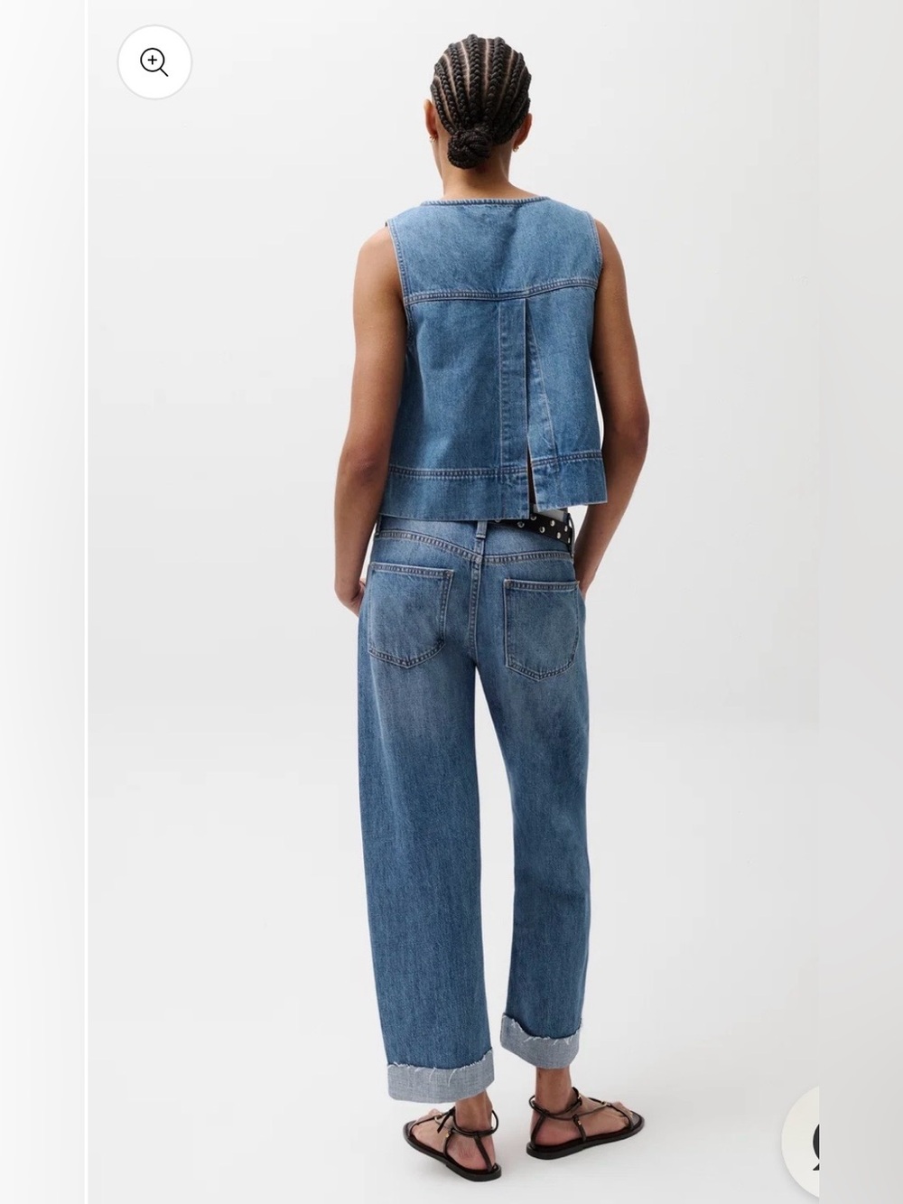 PISTOLA Kacey Mid Rise Cuffed Boyfriend Jeans Size 25 - Picture 3 of 9
